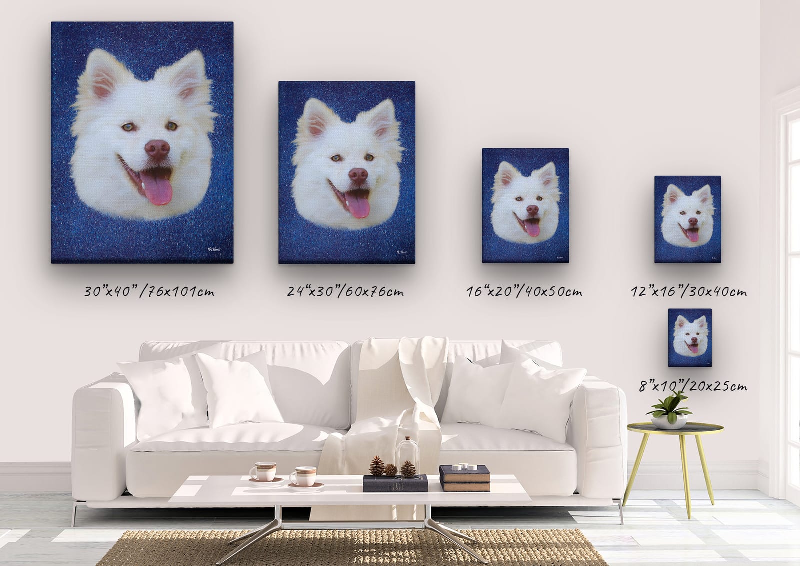 Classic Custom Dog Portrait - Night Sky pet portrait on canvas from photo 11 Classic Custom Dog Portrait - Night Sky pet portrait on canvas from photo - Image 9