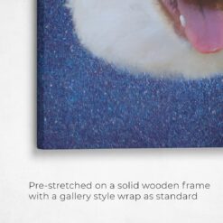 Classic Custom Dog Portrait - Night Sky pet portrait on canvas from photo 19 classic pet portraits dog night sky studio painting front view angled close up wall
