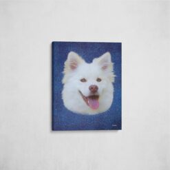 Classic Custom Dog Portrait - Night Sky pet portrait on canvas from photo 18 classic pet portraits dog night sky studio painting front view angled wall