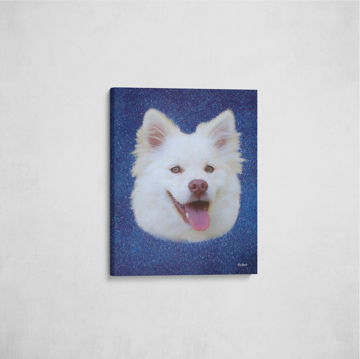 Classic Custom Dog Portrait - Night Sky pet portrait on canvas from photo 9 Classic Custom Dog Portrait - Night Sky pet portrait on canvas from photo - Image 7