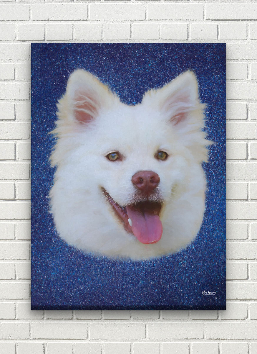 Classic Custom Dog Portrait - Night Sky pet portrait on canvas from photo 8 Classic Custom Dog Portrait - Night Sky pet portrait on canvas from photo - Image 6