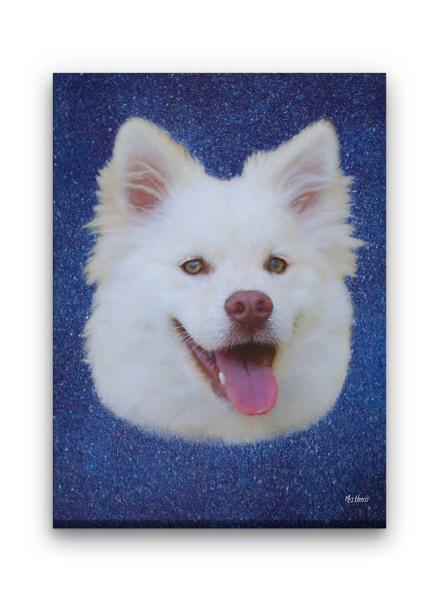 Classic Custom Dog Portrait - Night Sky pet portrait on canvas from photo 7 Classic Custom Dog Portrait - Night Sky pet portrait on canvas from photo - Image 5