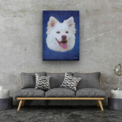 Classic Custom Dog Portrait - Night Sky pet portrait on canvas from photo 14 classic pet portraits dog night sky studio painting living room