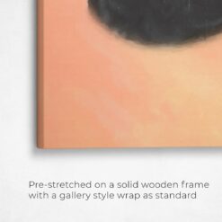 classic pet portraits dog peach studio painting front view angled close up wall