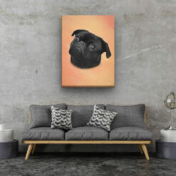 classic pet portraits dog peach studio painting living room