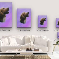 classic pet portraits dog purple studio painting canvas size comparison
