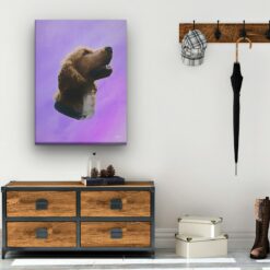 classic pet portraits dog purple studio painting hall