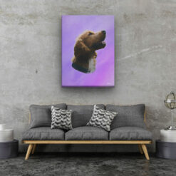classic pet portraits dog purple studio painting living room