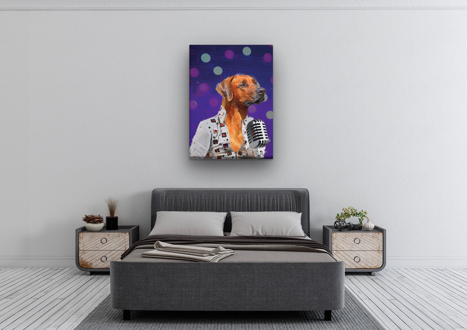 Elvis Style Custom Dog Portrait - Music icon pet portrait on canvas from photo 12 Elvis Style Custom Dog Portrait - Music icon pet portrait on canvas from photo - Image 11