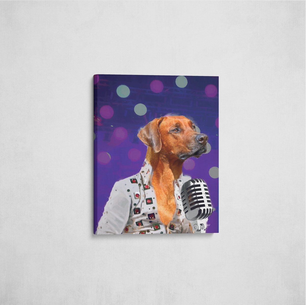 Elvis Style Custom Dog Portrait - Music icon pet portrait on canvas from photo 9 Elvis Style Custom Dog Portrait - Music icon pet portrait on canvas from photo - Image 8