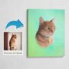 Classic Custom Cat Portrait - Lagoon pet portrait on canvas from photo 2 photo to classic cat portrait canvas lagoon