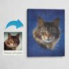 Classic Custom Cat Portrait - Night Sky pet portrait on canvas from photo 2 photo to classic cat portrait canvas night sky