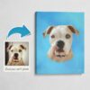 photo to classic dog portrait canvas blue