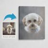 Classic Custom Dog Portrait - Grey pet portrait on canvas from photo 2 photo to classic dog portrait canvas grey