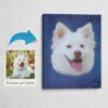 photo to classic dog portrait canvas night sky