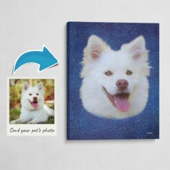 Classic Custom Dog Portrait -  Night Sky pet portrait on canvas from photo