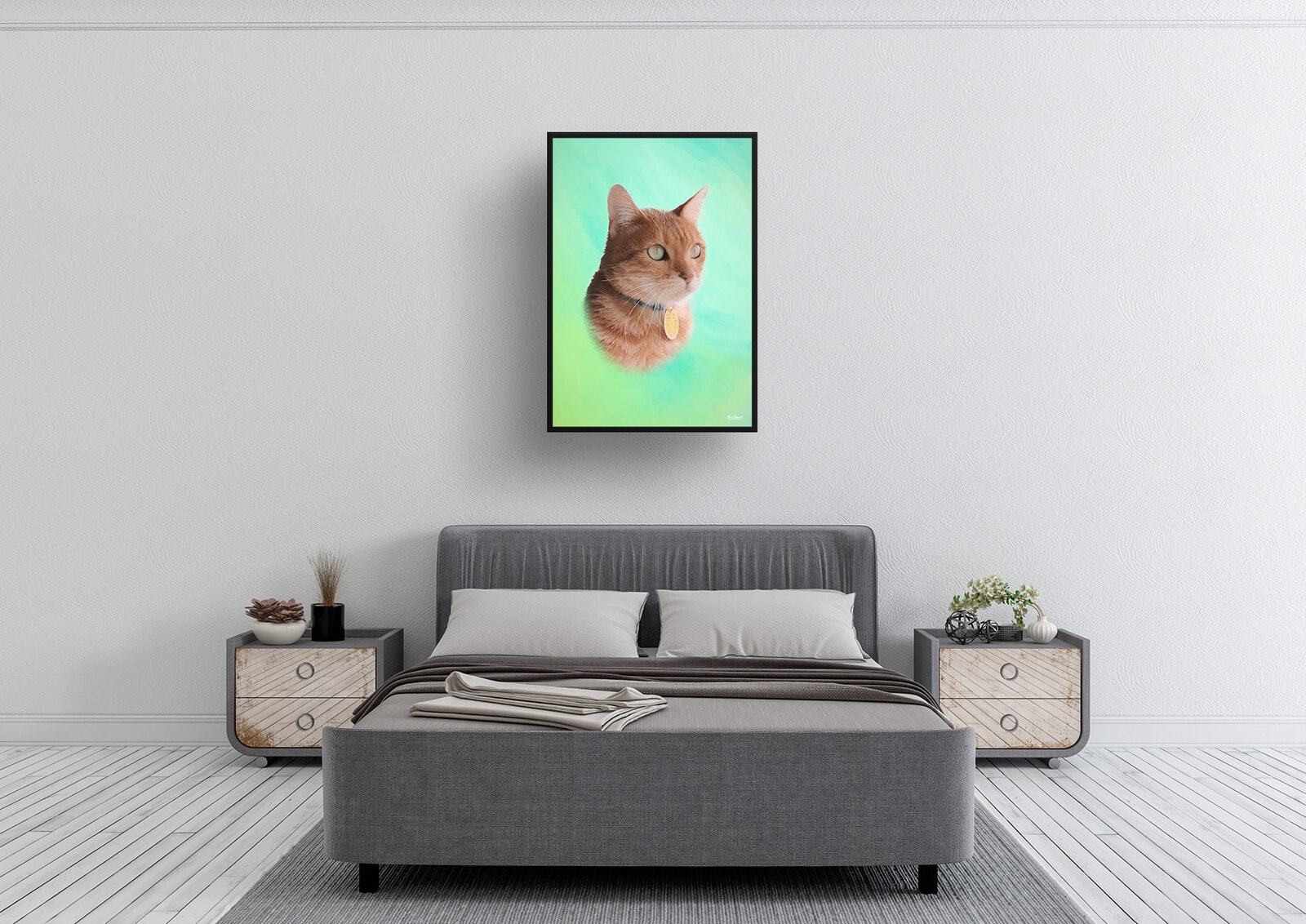 Lagoon Custom Classic Cat Portrait Painting - Framed & Un-framed Pet print from photo 11 Lagoon Custom Classic Cat Portrait Painting - Framed & Un-framed Pet print from photo - Image 9
