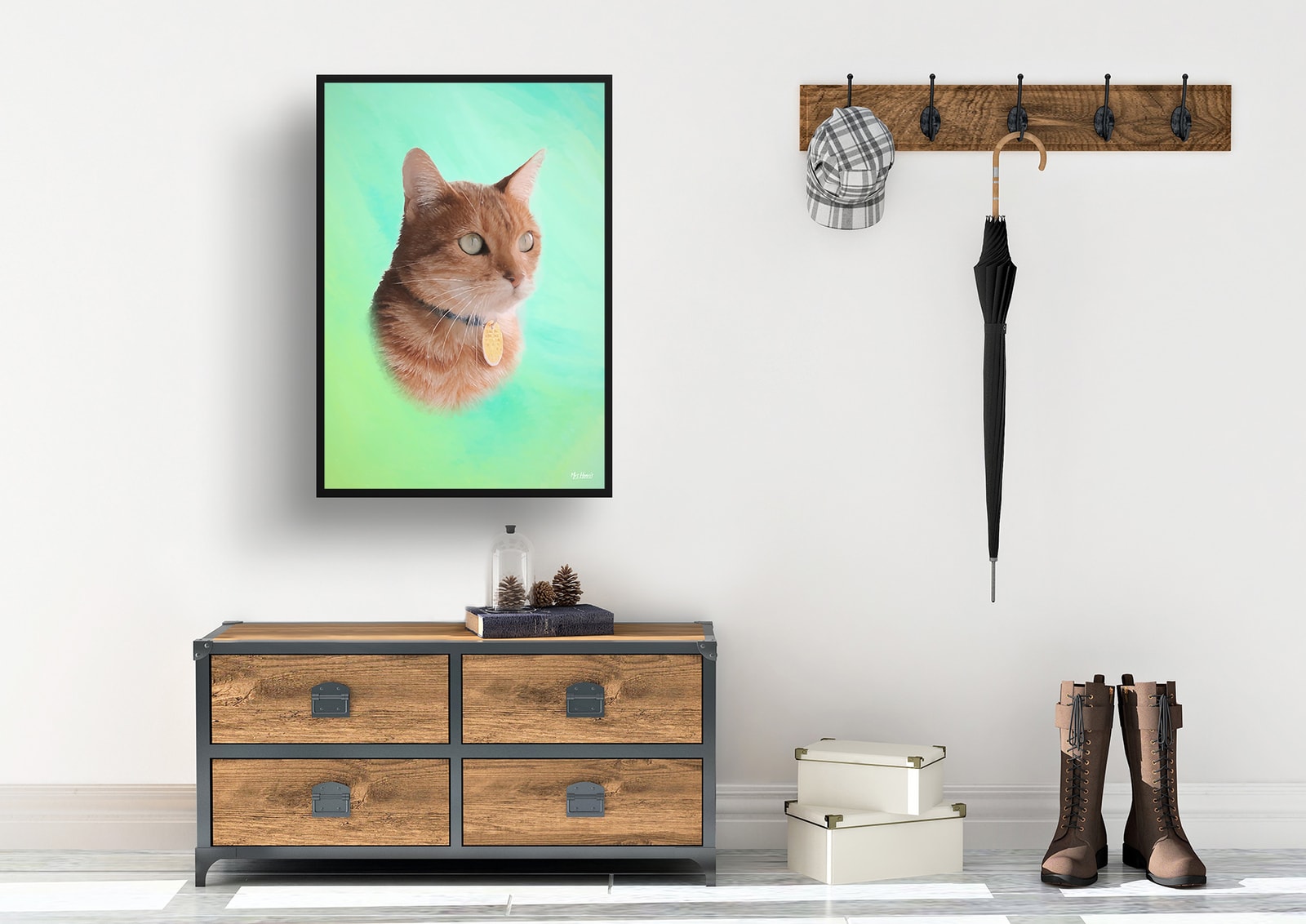 Lagoon Custom Classic Cat Portrait Painting - Framed & Un-framed Pet print from photo 9 Lagoon Custom Classic Cat Portrait Painting - Framed & Un-framed Pet print from photo - Image 7
