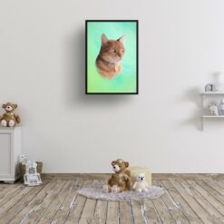 Lagoon Custom Classic Cat Portrait Painting - Framed & Un-framed Pet print from photo 16 classic pet portraits cat lagoon print kids room