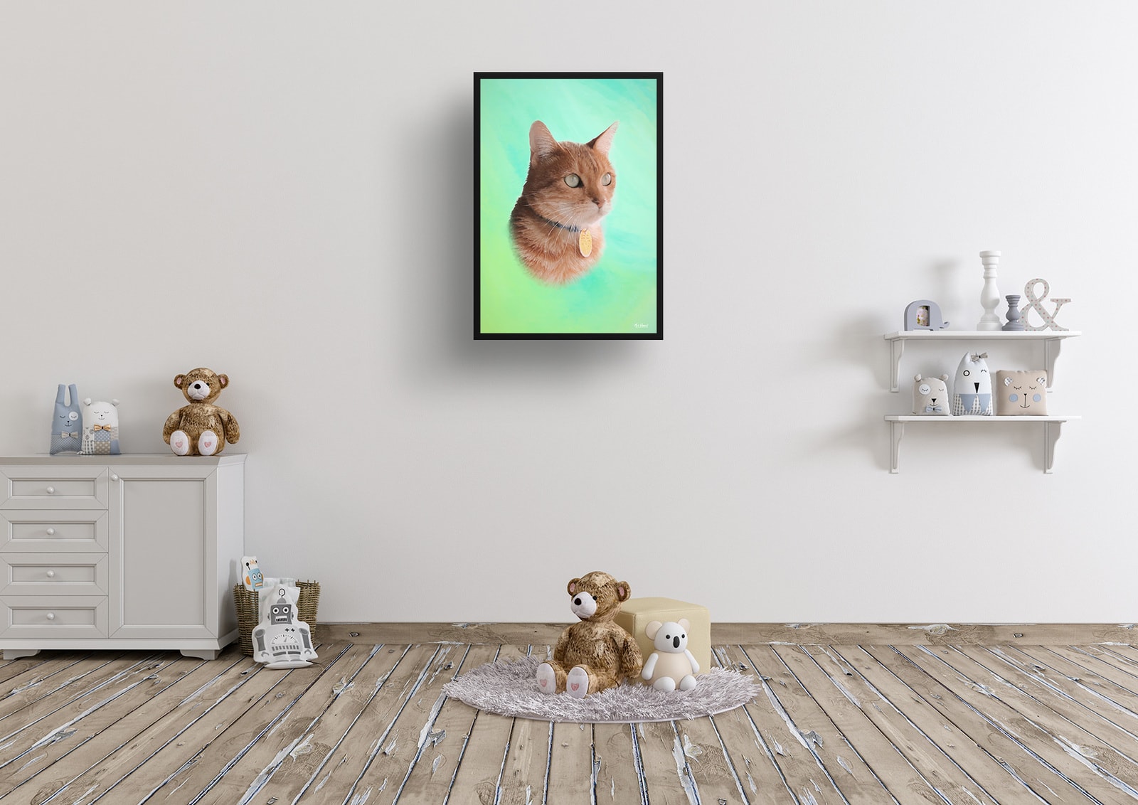 Lagoon Custom Classic Cat Portrait Painting - Framed & Un-framed Pet print from photo 8 Lagoon Custom Classic Cat Portrait Painting - Framed & Un-framed Pet print from photo - Image 6
