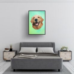 classic pet portraits dog lagoon print bedroom