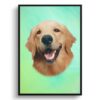 classic pet portraits dog lagoon print front view white