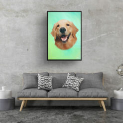 classic pet portraits dog lagoon print living room