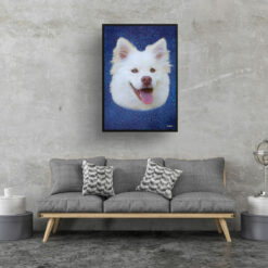 Night Sky Custom Classic Dog Portrait Painting - Framed & Un-framed Pet print from photo 15 classic pet portraits dog night sky print living room