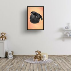 classic pet portraits dog peach print kids room