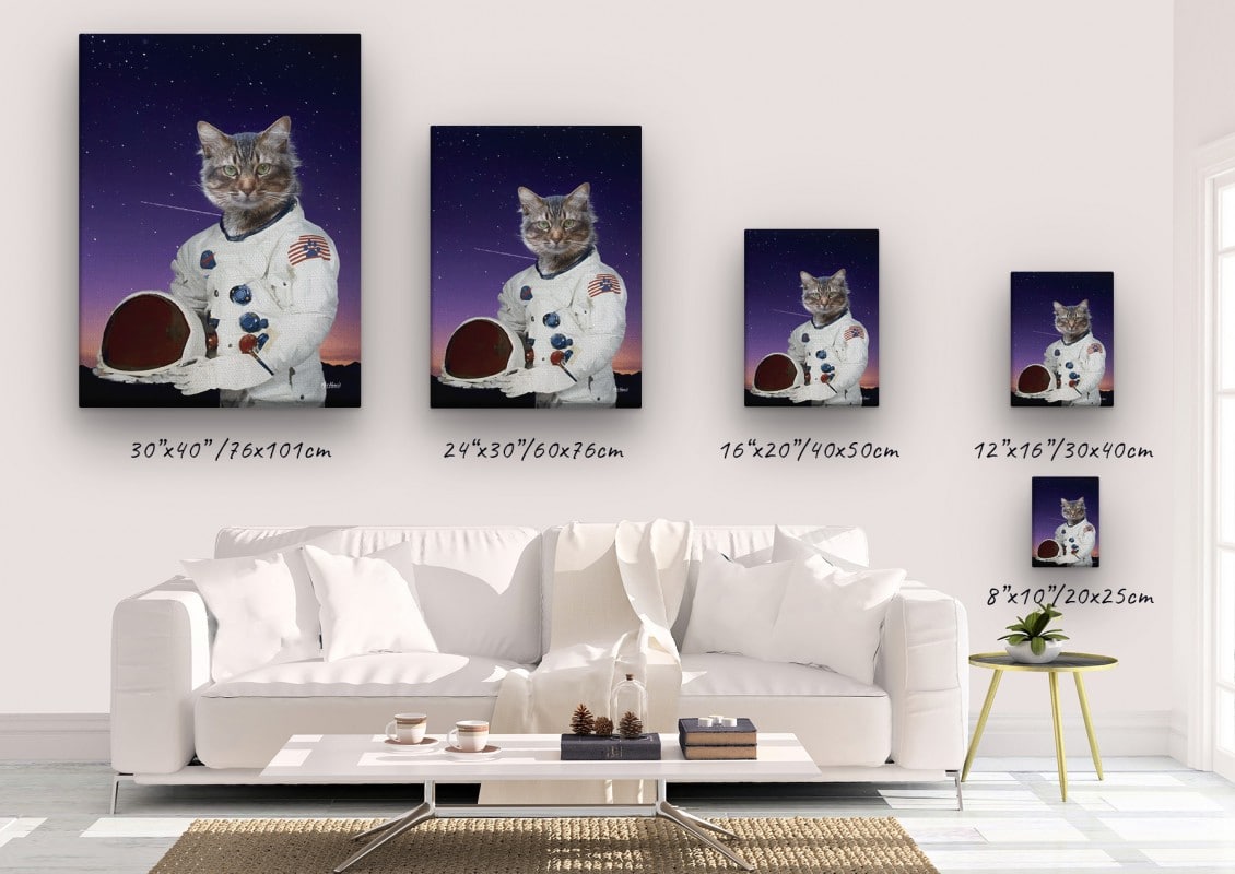music icons astronaut cat canvas size comparison