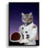 music icons astronaut cat print front view white