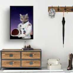 music icons astronaut cat print hall