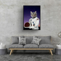 music icons astronaut cat print living room