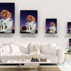 music icons astronaut dog canvas size comparison