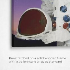 music icons astronaut dog front view angled close up wall
