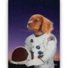 music icons astronaut dog front view white