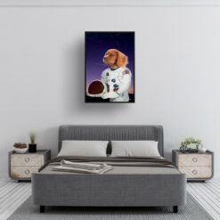 music icons astronaut dog print bedroom