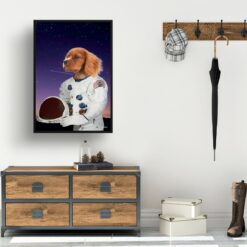 music icons astronaut dog print hall