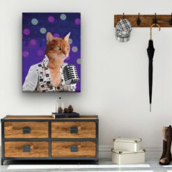Elvis Style Cat Portrait -  Legendary Icons pet portrait on canvas from photo - Image 8