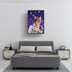 music icons elvis cat print bedroom