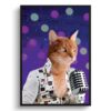 music icons elvis cat print front view white