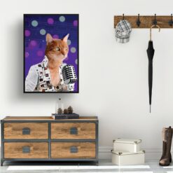 music icons elvis cat print hall