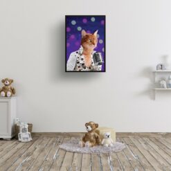 music icons elvis cat print kids room