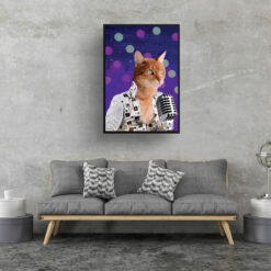 music icons elvis cat print living room