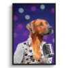 music icons elvis dog print front view white