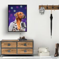 music icons elvis dog print hall