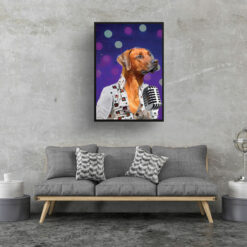 music icons elvis dog print living room
