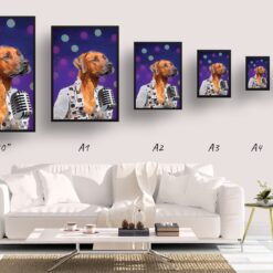 music icons elvis dog print size comparison