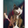 music icons hendrix cat front view white