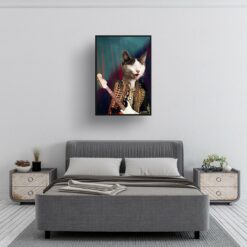 music icons hendrix cat print bedroom